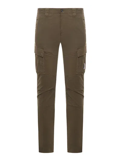 C.p. Company Pants Cargo Pant In Stretch Satin In Green