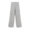 C.p. Company Wide Leg Trousers Drawstring Hem In Gray