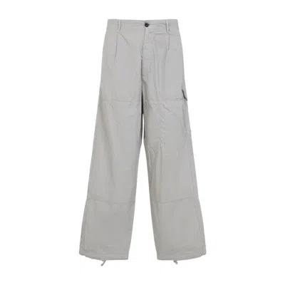 C.p. Company Wide Leg Trousers Drawstring Hem In Gray