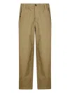 C.p. Company Button-fastening Drawstring Trousers In Brown