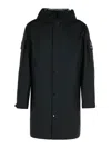 C.p. Company Arm Patch Hooded Parka In Black
