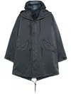 C.p. Company Goggles-detail Padded Coat In Black