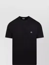 C.p. Company Blue T-shirt With Logo Printed On The Front
