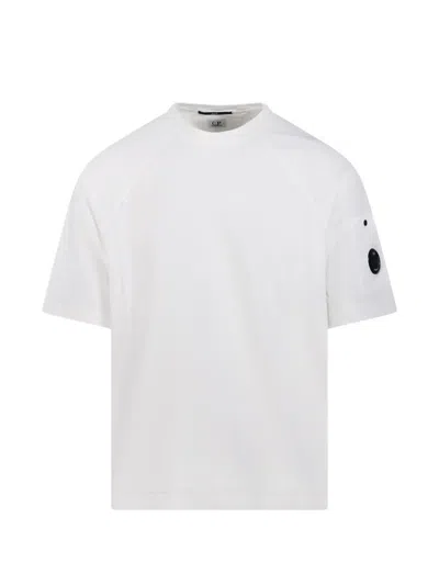 C.p. Company Sweatshirts Short Sleeve In Light Fleece In White