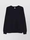 C.p. Company C.p.company Logo Cotton Crewneck Sweatshirt In Black