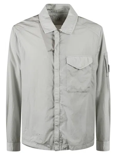 C.p. Company Gray Pocket Jacket In Drizzle 913