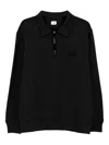 C.p. Company Polo-neck Half-zip Sweatshirt In Black