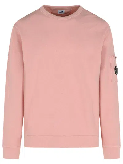 C.P. COMPANY C.P. COMPANY PINK COTTON SWEATER MEN