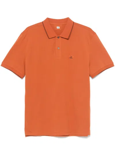 C.p. Company Poloshirt Aus Pikee In Orange