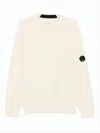 C.p. Company Pistachio Shell Crewneck Sweatshirt With Iconic Branding In Neutral