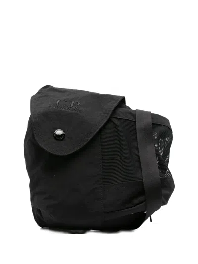 C.p. Company Plain Paper Touch Shoulder Bag In Black