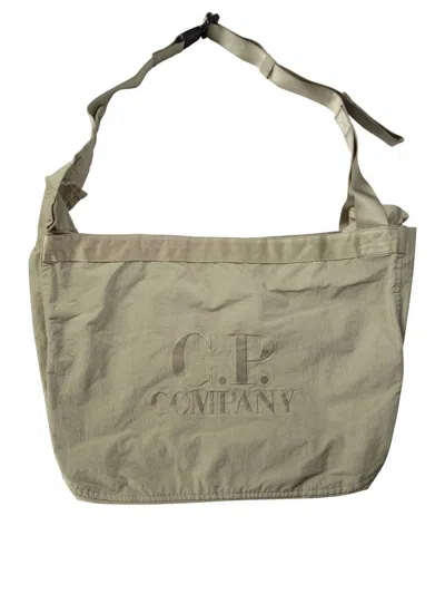 C.p. Company Plain Paper Touch Shoulder Bag In Green