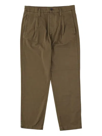 C.p. Company Tailored Trousers With Pockets And Pleats In Green