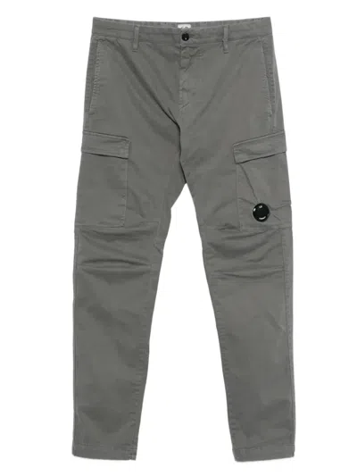C.p. Company Pocket Cargo Pants In Gray
