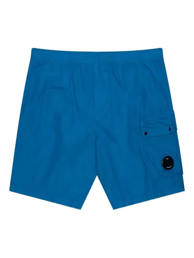 C.p. Company Pocket-detail Cargo Shorts In Blue
