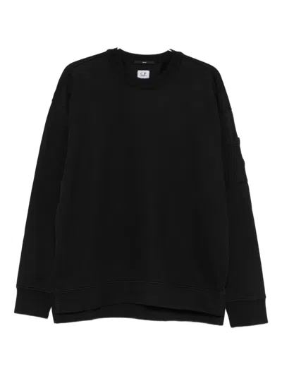 C.p. Company Pocket-detail Cotton Sweatshirt In Black