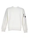 C.p. Company C.p.company Crew Neck Sweatshirt With Pocket Detail In White