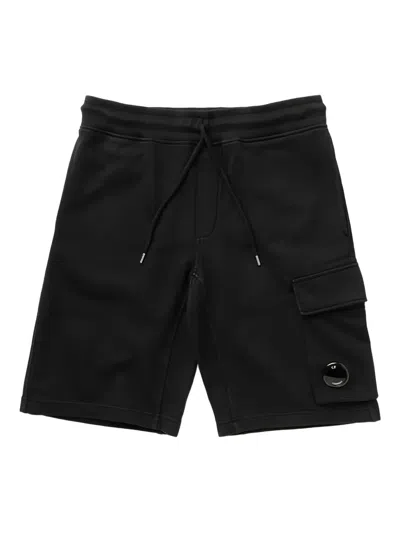 C.p. Company Pocket-detail Drawstring Shorts In Black