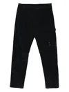 C.p. Company Pocket-detail Elasticated Trousers In Black