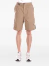 C.p. Company Mid-thigh Length Relaxed Fit Shorts With Functional Pockets In Neutral
