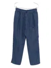 C.p. Company Pocket-detail Linen Trousers In Green