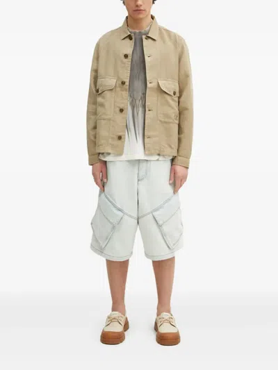 C.p. Company Pocket-detail Shirt Jacket In Brown