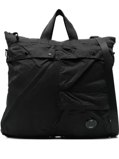 C.p. Company Pocket-detail Tote Bag In Black