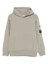 C.p. Company Pocket Lens-detail Hoodie In Gray