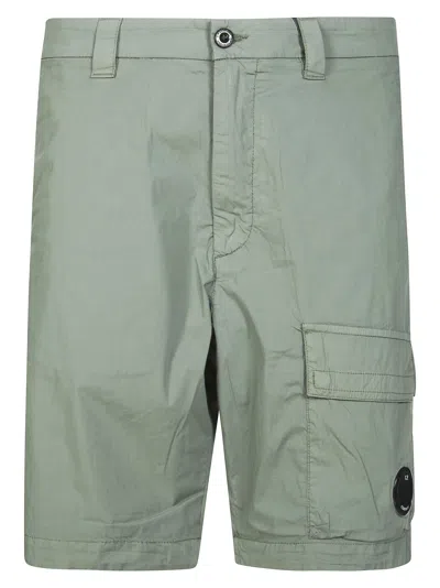 C.p. Company Cp Company Pocket Logo Shorts In Green