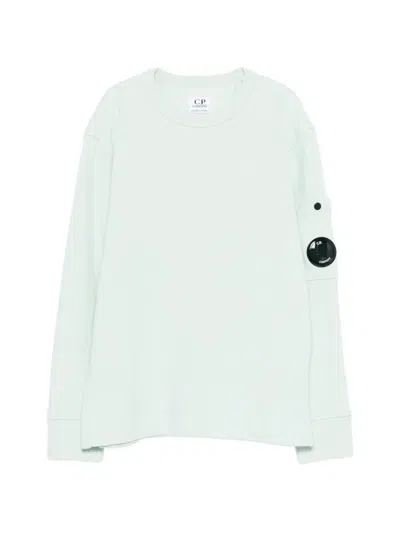 C.p. Company Kids' Pocket Long-sleeved Sweater In Green