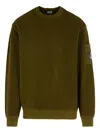 C.p. Company Sweatshirts Crew Neck In Brushed Emerized Diagonal Fleece Clothing In Burgundy