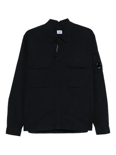 C.p. Company Pocket Patch Jacket In Blue