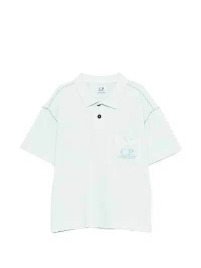 C.p. Company Kids' Pocket Polo Shirt In Blue