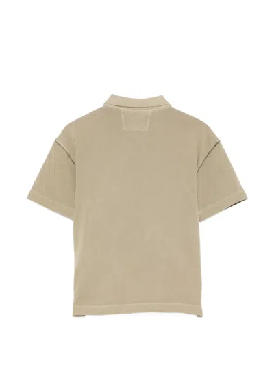 C.p. Company Kids' Pocket Polo Shirt In Brown