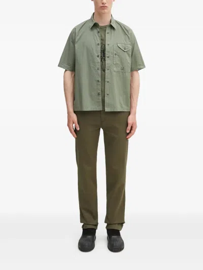 C.p. Company Pocket Short-sleeve Shirt In Green