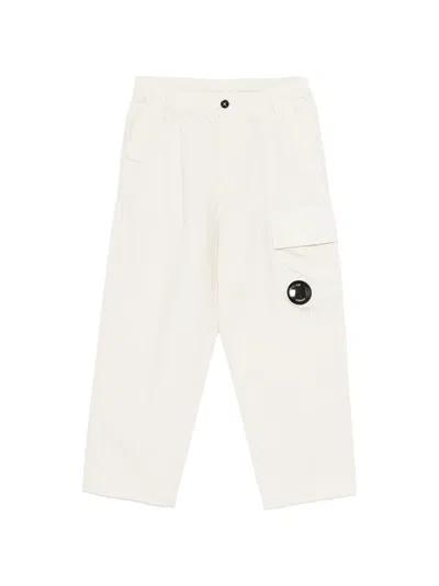 C.p. Company Kids' Pocket Trousers In White