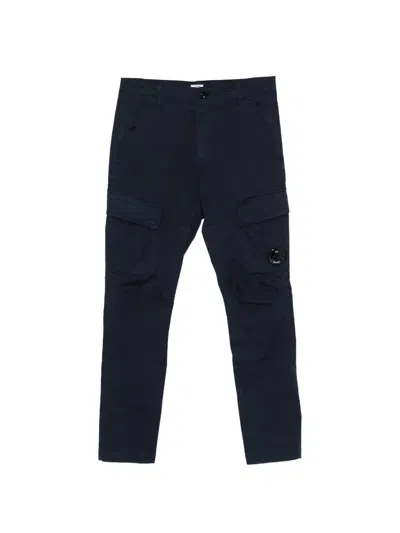 C.p. Company Pockets Trousers In Blue