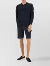 C.p. Company Polo Collar Arm Pocket Knitted In Black