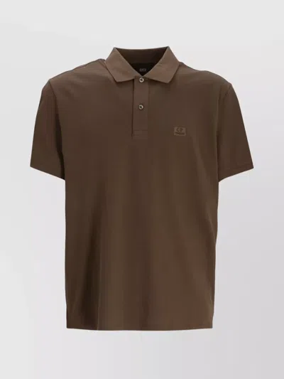C.p. Company Polo Collar Short Sleeve In Green