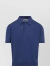 C.p. Company Polo Collared Shirt Ribbed Cuffs In Blue