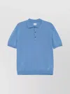 C.p. Company Polo Collared Shirt Ribbed Cuffs In Multi