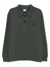 C.p. Company Polo-neck Zip-up Sweatshirt In Gray