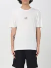 C.p. Company Cotton Crew Neck T-shirt With Graphic Print In Weiss