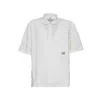 C.p. Company Logo Cotton Poplin Shirt In White