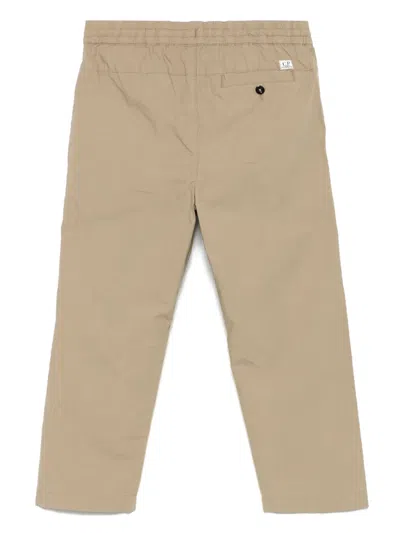 C.p. Company Kids' Poplin Trousers In Brown