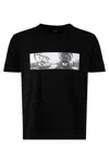 C.p. Company C.p.company Cotton T-shirt With Print In Black