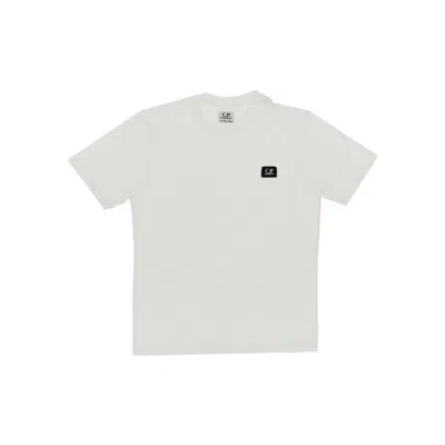 C.p. Company Kids' Printed Logo Patch T-shirt In White