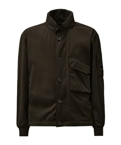 C.p. Company Pro-tek Buttoned Hooded Jacket In Black