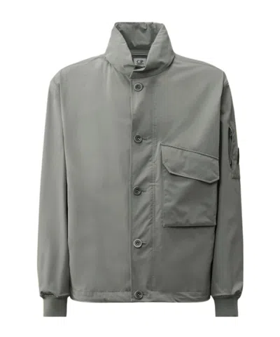 C.p. Company Pro-tek Buttoned Hooded Jacket In Gray