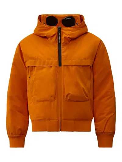 C.p. Company Kids' Pro-tek Goggle Hood Jacket In Orange